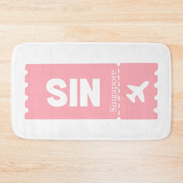 Item preview, SIN Singapore Airport Code Vintage Travel Sticker - Minimalist Singapore Art designed and sold by Sparkledust Creations.