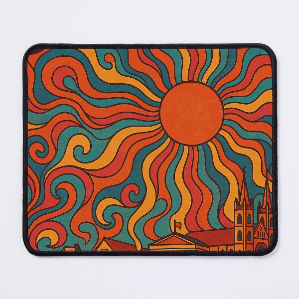 Item preview, Trippy Psychedelic Poster of Paramaribo | Neon Colonial Dream | Surreal Caribbean–South American City Art designed and sold by PaintedPixels01.