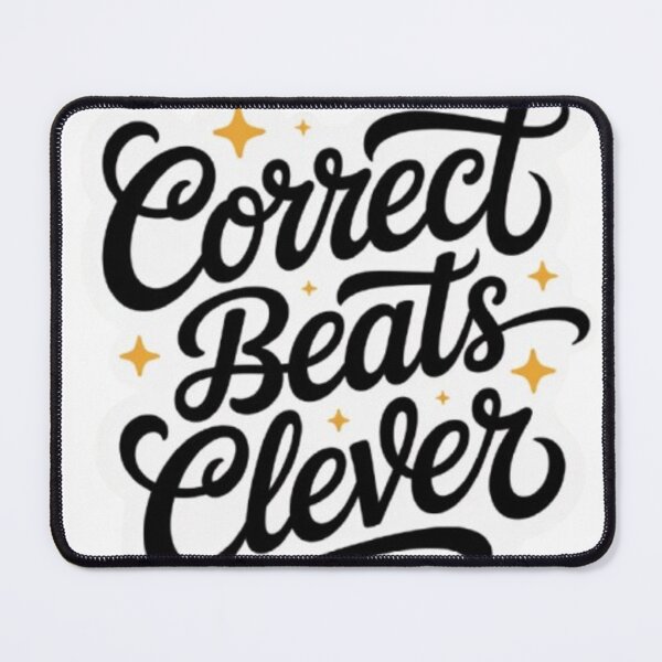 Item preview, Correct Beats Clever Statement Design designed and sold by NewUSShop.