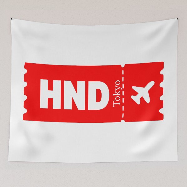 Item preview, HND Tokyo Airport Code Vintage Travel Sticker - Minimalist Tokyo Art designed and sold by Sparkledust Creations.