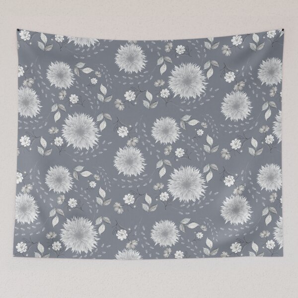 Item preview, Terrace Blossom Grey designed and sold by HerartbyHer.