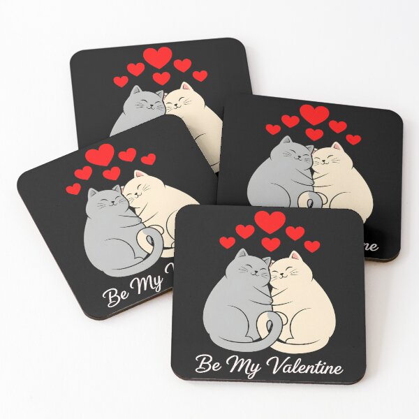 Item preview, Be My Valentine - Cat Couple Love Art designed and sold by MANA-Goods.