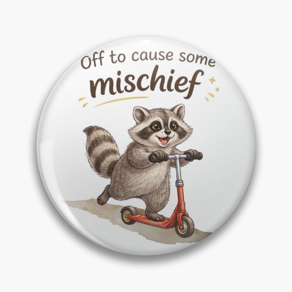 Item preview, Funny Raccoon Riding A Scooter Causing Mischief designed and sold by ColorMeMarley.
