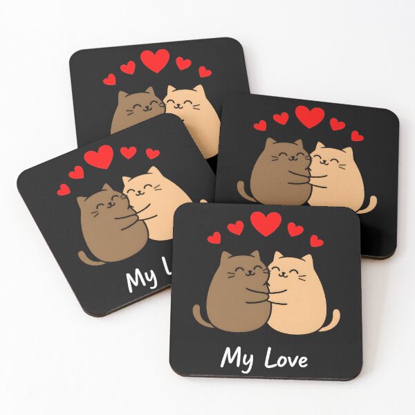 Item preview, My Love - Cat Couple Love Art designed and sold by MANA-Goods.