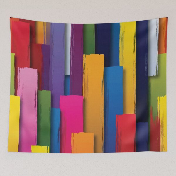 Item preview, Vibrant Colorful Vertical Textured Brushstroke Art designed and sold by DGtaLrtcom.