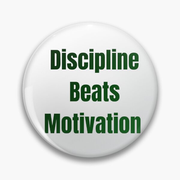 Item preview, Discipline Beats Motivation – Gym Quote designed and sold by FitAuraStudio.