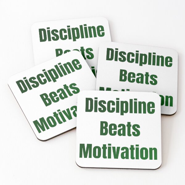 Item preview, Discipline Beats Motivation – Gym Quote designed and sold by FitAuraStudio.