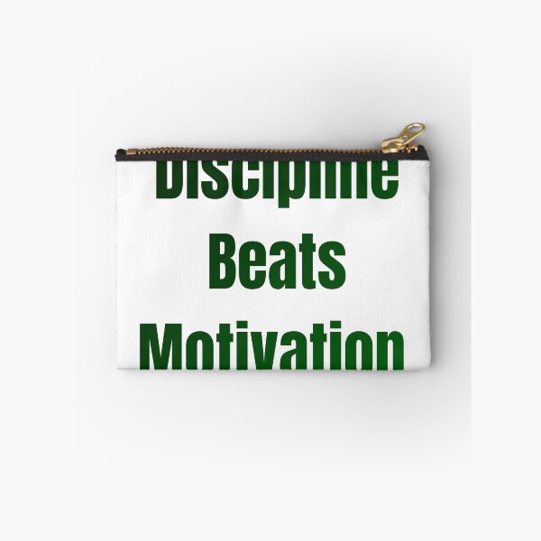 Item preview, Discipline Beats Motivation – Gym Quote designed and sold by FitAuraStudio.