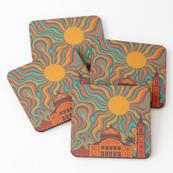 Item preview, Trippy Psychedelic Poster of Manaus | Neon Amazon Metropolis | Surreal Brazilian Jungle City Art designed and sold by PaintedPixels01.