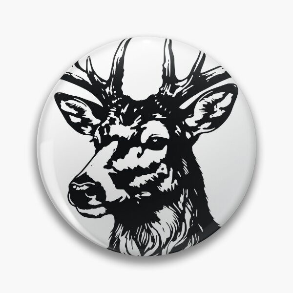 Item preview, Tribal Deer Stag Buck Head Antlers Tattoo Style designed and sold by Creative League Ignite.