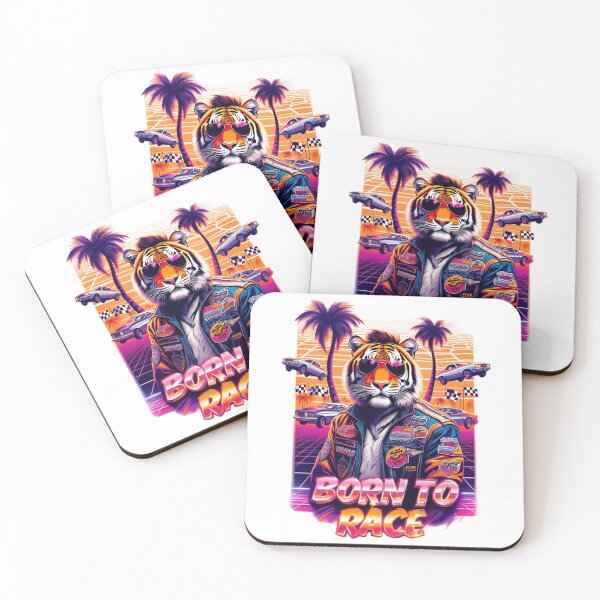 Item preview, Synthwave Racing Tiger: Born To Race designed and sold by newvisionart191.