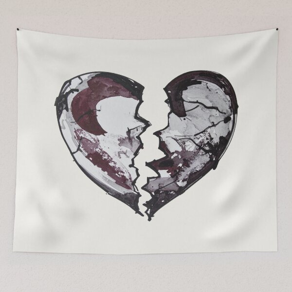 Item preview, Broken Heart Abstract Love Art designed and sold by yara.lahdo.