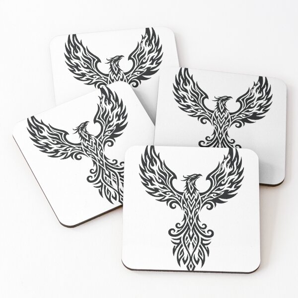Item preview, Tribal Phoenix Firebird Rising Rebirth Tattoo Style designed and sold by Creative League Ignite.