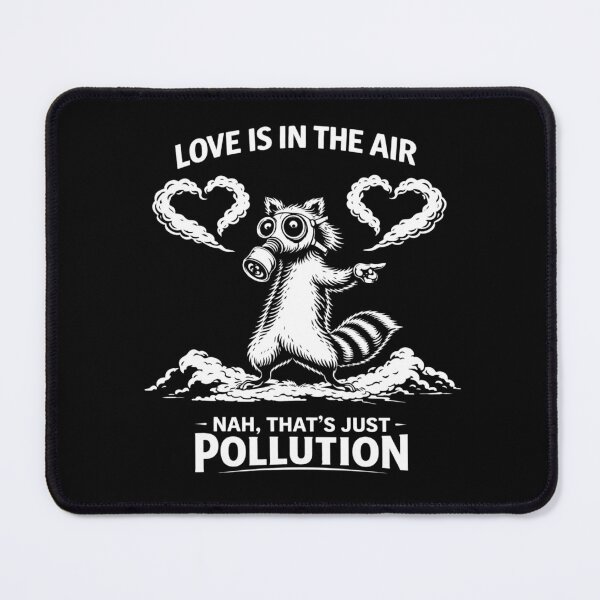 Item preview, Love Is In The Air Funny Raccoon Illustration designed and sold by Darsel Art.
