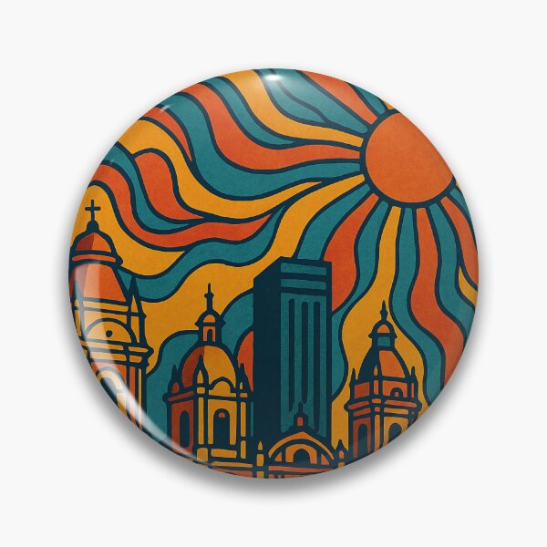 Item preview, Trippy Psychedelic Poster of Lima | Neon Coastal Metropolis | Surreal Peruvian Capital Art designed and sold by PaintedPixels01.