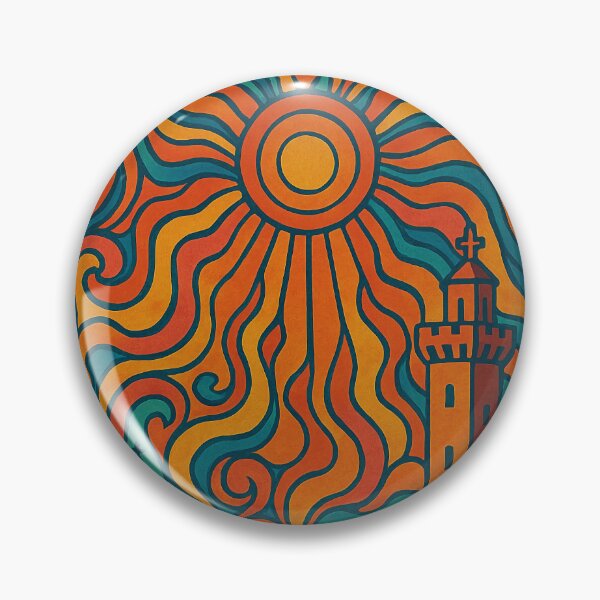 Item preview, Trippy Psychedelic Poster of La Serena | Neon Coastal Oasis | Surreal Chilean City Art designed and sold by PaintedPixels01.