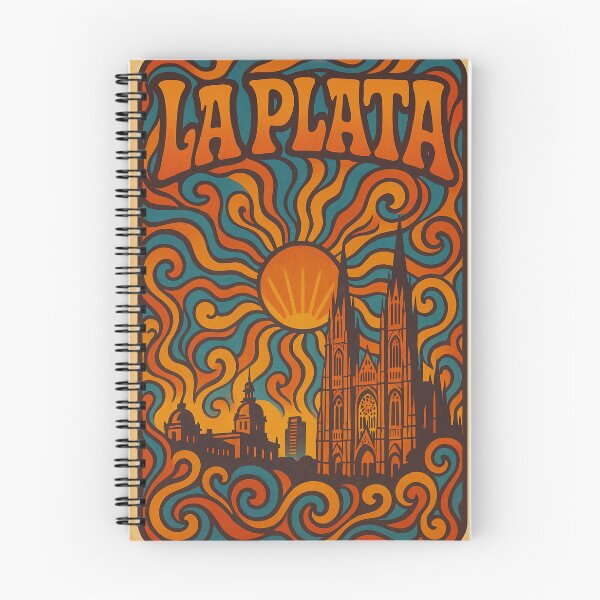 Item preview, Trippy Psychedelic Poster of La Plata | Neon Planned City Dream | Surreal Argentine Capital Art designed and sold by PaintedPixels01.