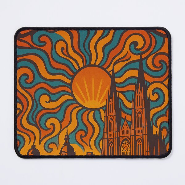 Item preview, Trippy Psychedelic Poster of La Plata | Neon Planned City Dream | Surreal Argentine Capital Art designed and sold by PaintedPixels01.