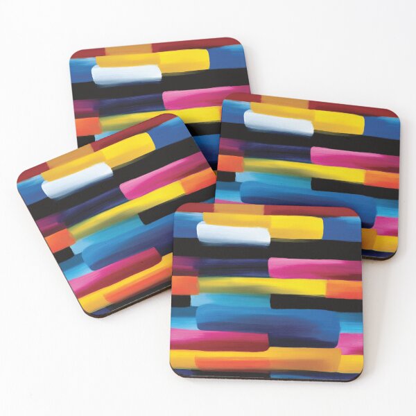 Item preview, Vibrant Multicolor Horizontal Painted Stripe Pattern designed and sold by DGtaLrtcom.