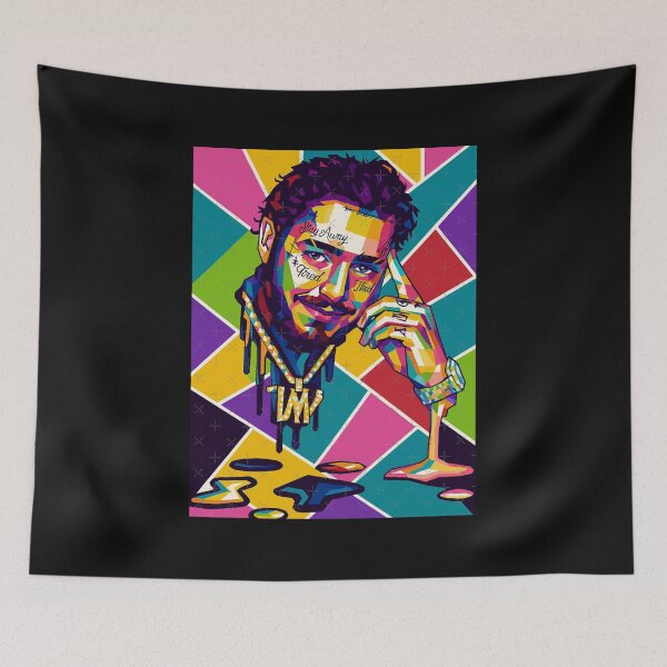 Artikelvorschau, Post Malone Pop Art entworfen und verkauft von qlowrybuckley.
