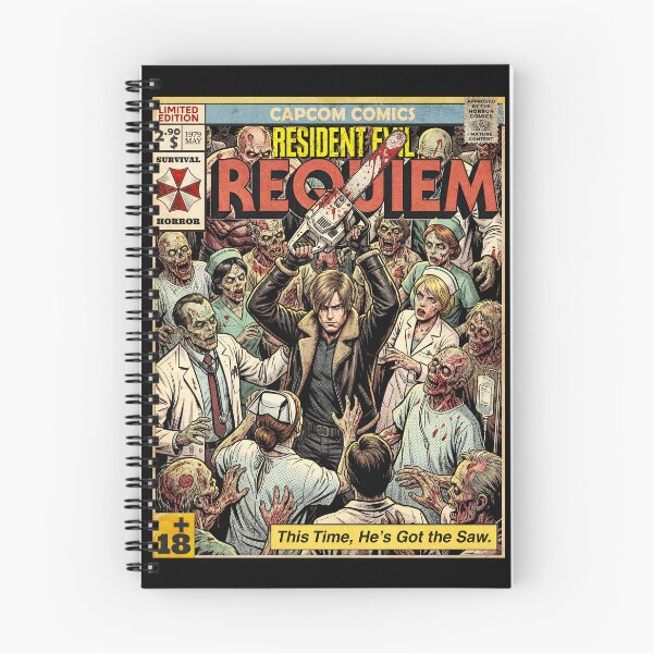 Item preview, Resident Evil 9 Requiem Leon Vintage Comic Cover Art designed and sold by Back2Collage.