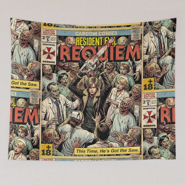 Item preview, Resident Evil 9 Requiem Leon Vintage Comic Cover Art designed and sold by Back2Collage.