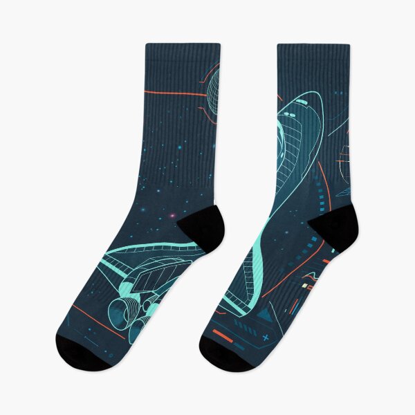 Item preview, aerospace engineering, graphic of lined spaceship with futuristic interface and galaxy background designed and sold by NiamLab.