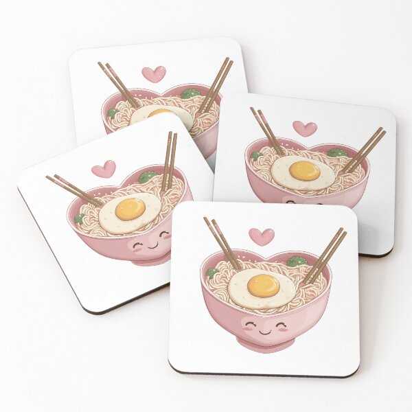 Item preview, Kawaii Ramen Heart Bowl Cute Anime Valentine's Day Foodie Art designed and sold by BigStar-Cart.