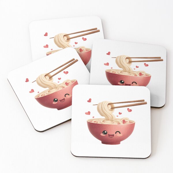 Item preview, Kawaii Ramen Bowl Valentine's Day Cute Foodie Illustration designed and sold by BigStar-Cart.