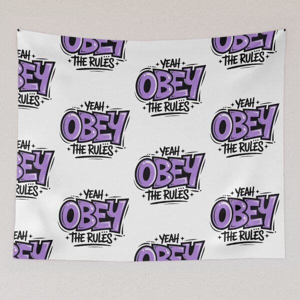 Item preview, Obey the Rules Graffiti Typography designed and sold by FloraMyst.