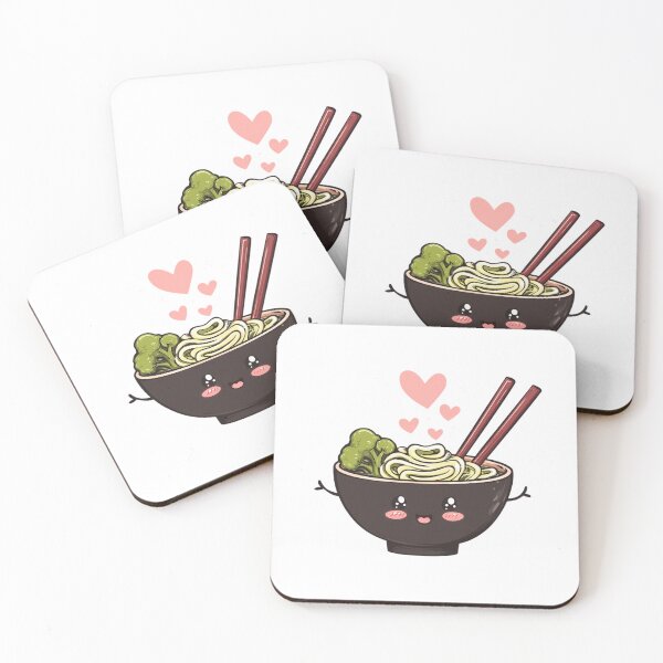 Item preview, Kawaii Ramen Noodle Bowl with Hearts Cute Valentine's Day Foodie designed and sold by BigStar-Cart.