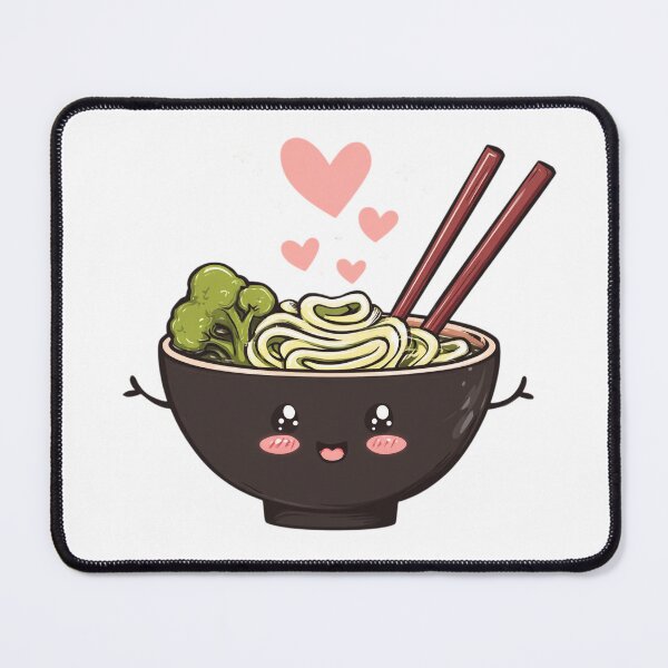 Item preview, Kawaii Ramen Noodle Bowl with Hearts Cute Valentine's Day Foodie designed and sold by BigStar-Cart.