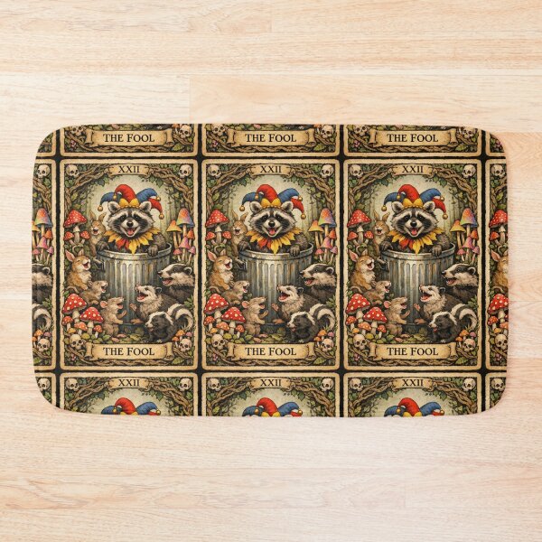 Item preview, The Fool Racoon Tarot Card designed and sold by Poppy the Opossum .