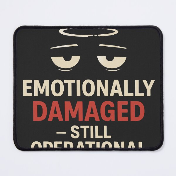 Item preview, Emotionally Damaged Still Operational Quote designed and sold by anime-ekaya.