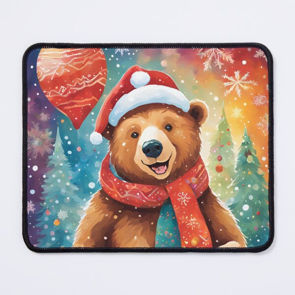 Item preview, Bear in snow, trees and Christmas gifts designed and sold by Anisha  Vaz.