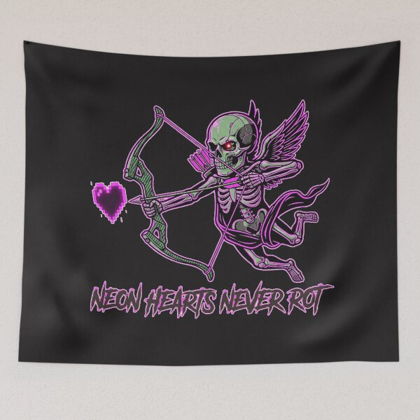 Item preview, Cyber Gothic Sniper of Hearts Skeletal Cupid Art designed and sold by Thaivi Design.