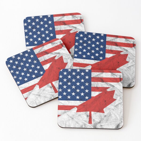 Item preview, Distressed USA CANADA Flag designed and sold by Carl's Clothing.