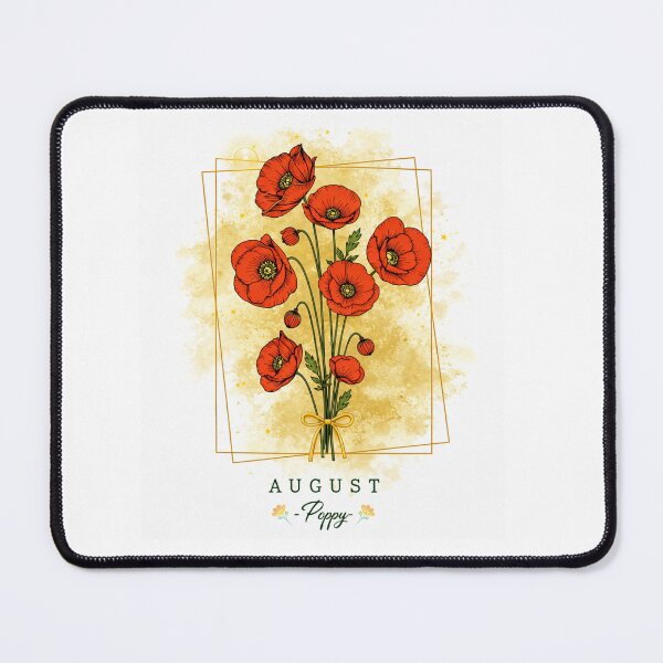 Item preview, August Birth Flower – Poppy Botanical Illustration designed and sold by ByKubraArt.