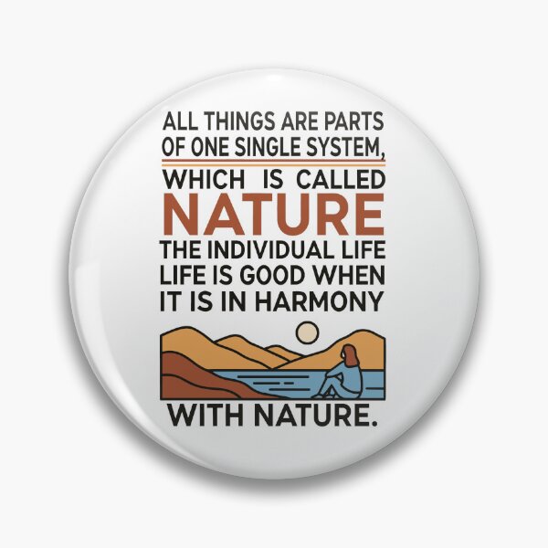 Item preview, Harmony With Nature – Daily Stoic Quote by Marcus Aurelius, Stoicism Philosophy Illustration designed and sold by artbibun.