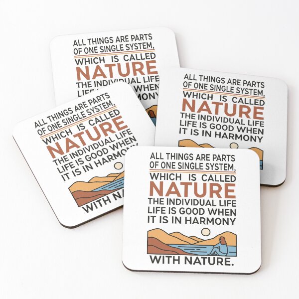 Item preview, Harmony With Nature – Daily Stoic Quote by Marcus Aurelius, Stoicism Philosophy Illustration designed and sold by artbibun.