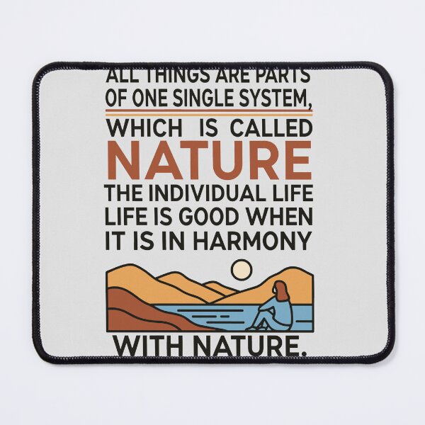 Item preview, Harmony With Nature – Daily Stoic Quote by Marcus Aurelius, Stoicism Philosophy Illustration designed and sold by artbibun.