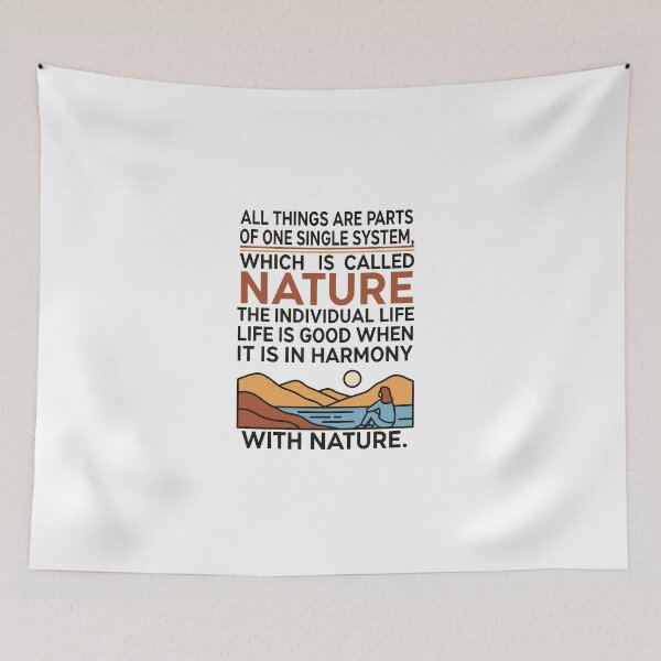 Item preview, Harmony With Nature – Daily Stoic Quote by Marcus Aurelius, Stoicism Philosophy Illustration designed and sold by artbibun.