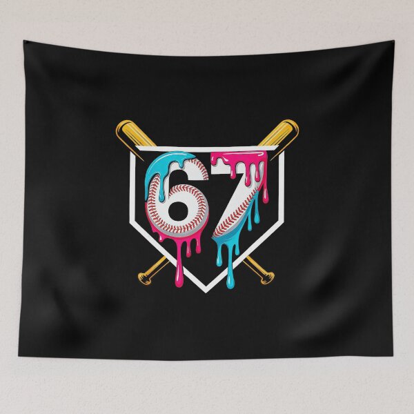 Item preview, 67 Baseball Ice Cream Drip Number Birthday Design designed and sold by gladysenglish.