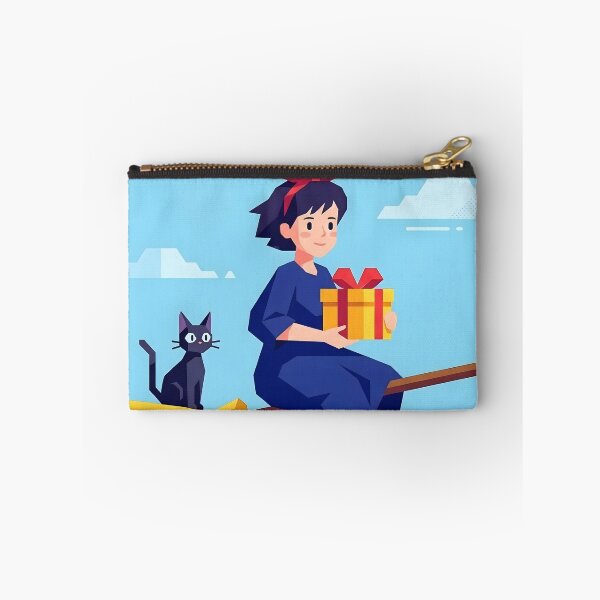 Item preview, Cute Witch Flying with Cat Gift Fantasy Art Print designed and sold by AbstractAuraArt.