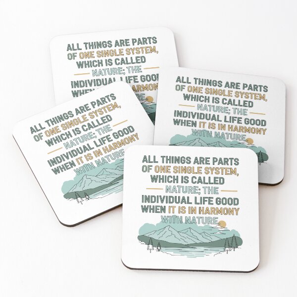 Item preview, Harmony With Nature – Daily Stoic Quote by Marcus Aurelius, Minimal Nature Illustration designed and sold by artbibun.