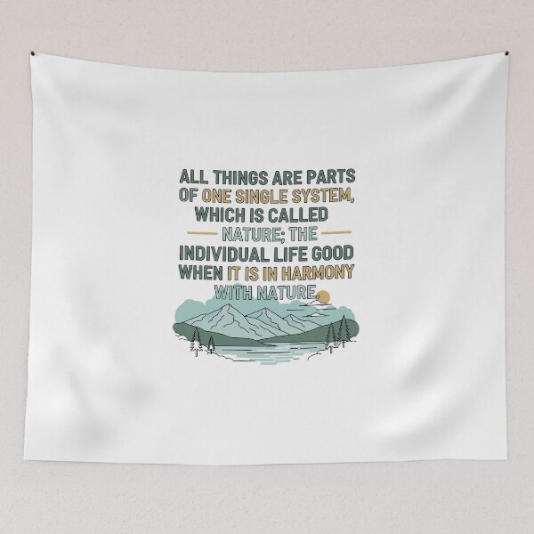 Item preview, Harmony With Nature – Daily Stoic Quote by Marcus Aurelius, Minimal Nature Illustration designed and sold by artbibun.