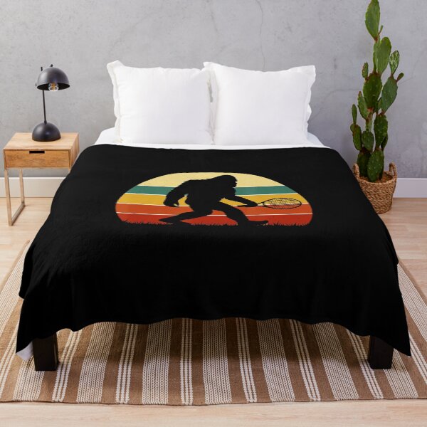 Item preview, Bigfoot Tennis Funny Sasquatch Sport Vintage Sunset designed and sold by WayTBeenkenArt.