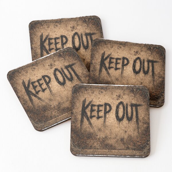 Item preview, Keep out warning sign designed and sold by Fuskiss.