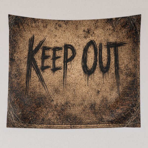 Item preview, Keep out warning sign designed and sold by Fuskiss.