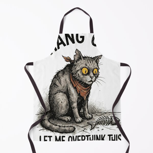 Item preview, Hang On Let Me Overthink This - Funny Anxious Street Cat Art designed and sold by devilfronty.